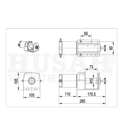 Купити Лебідка для квадроцикла Husar BST 2000 LBS 907 кг 12 В